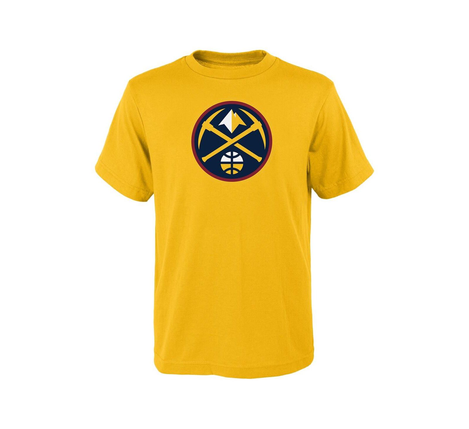 Outerstuff футболка с логотипом Denver Nuggets желтого цвета для мальчиков и девочек