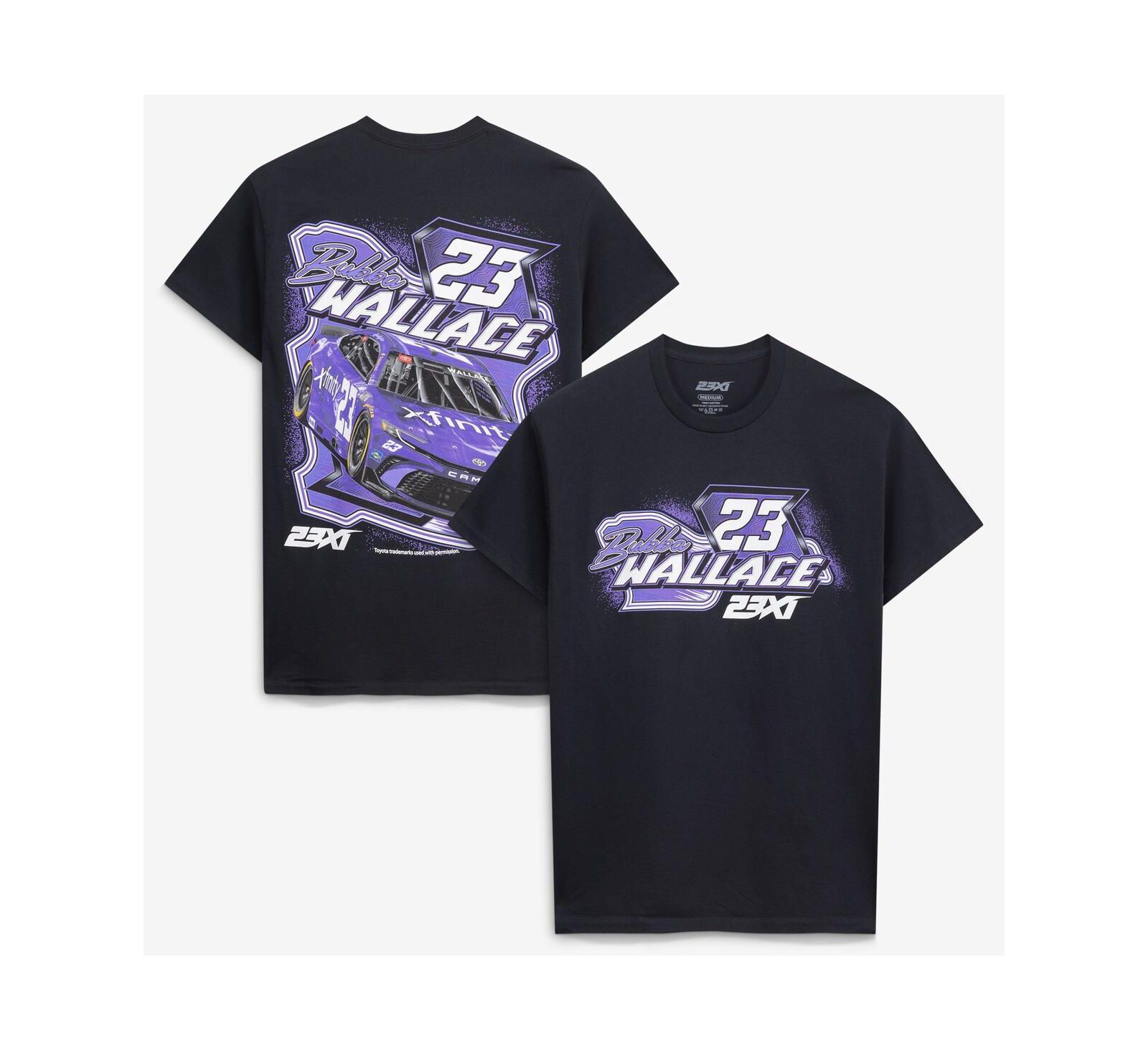 23xi Racing Men's Black Bubba Wallace 23 Xfinity Crewneck T-Shirt