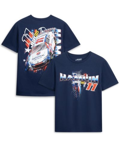 Мужская футболка Joe Gibbs Racing Team Collection Navy Denny Hamlin 11 Debt Relief