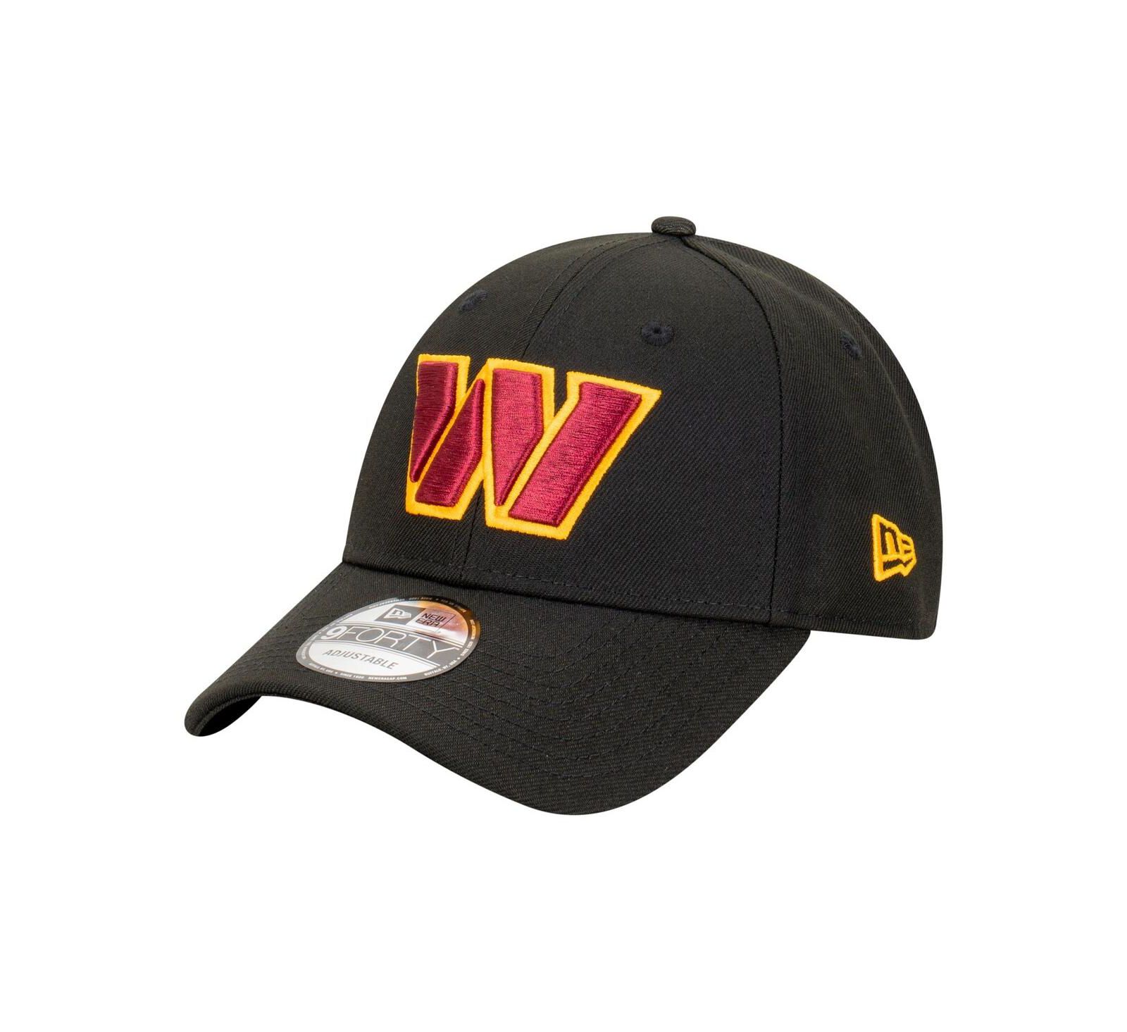 Мужская кепка New Era Washington Commanders Core Team 9FORTY регулируемая черная