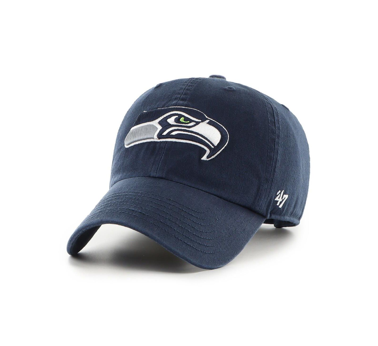'47 Brand Детская регулируемая кепка Seattle Seahawks Clean Up, темно-синий цвет