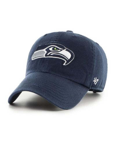 '47 Brand Детская регулируемая кепка Seattle Seahawks Clean Up, темно-синий цвет