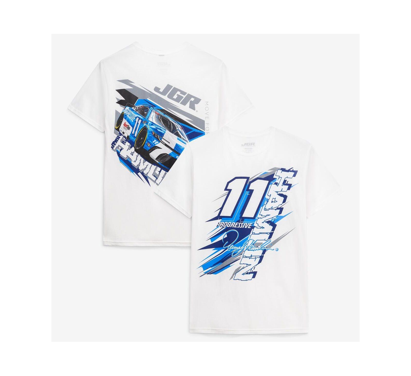 Joe Gibbs Racing Team Collection Men's White Denny Hamlin 11 Progressive T-Shirt