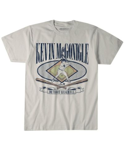 Футболка BreakingT Detroit Tigers Kevin McGonigle, кремовая, мужская и женская