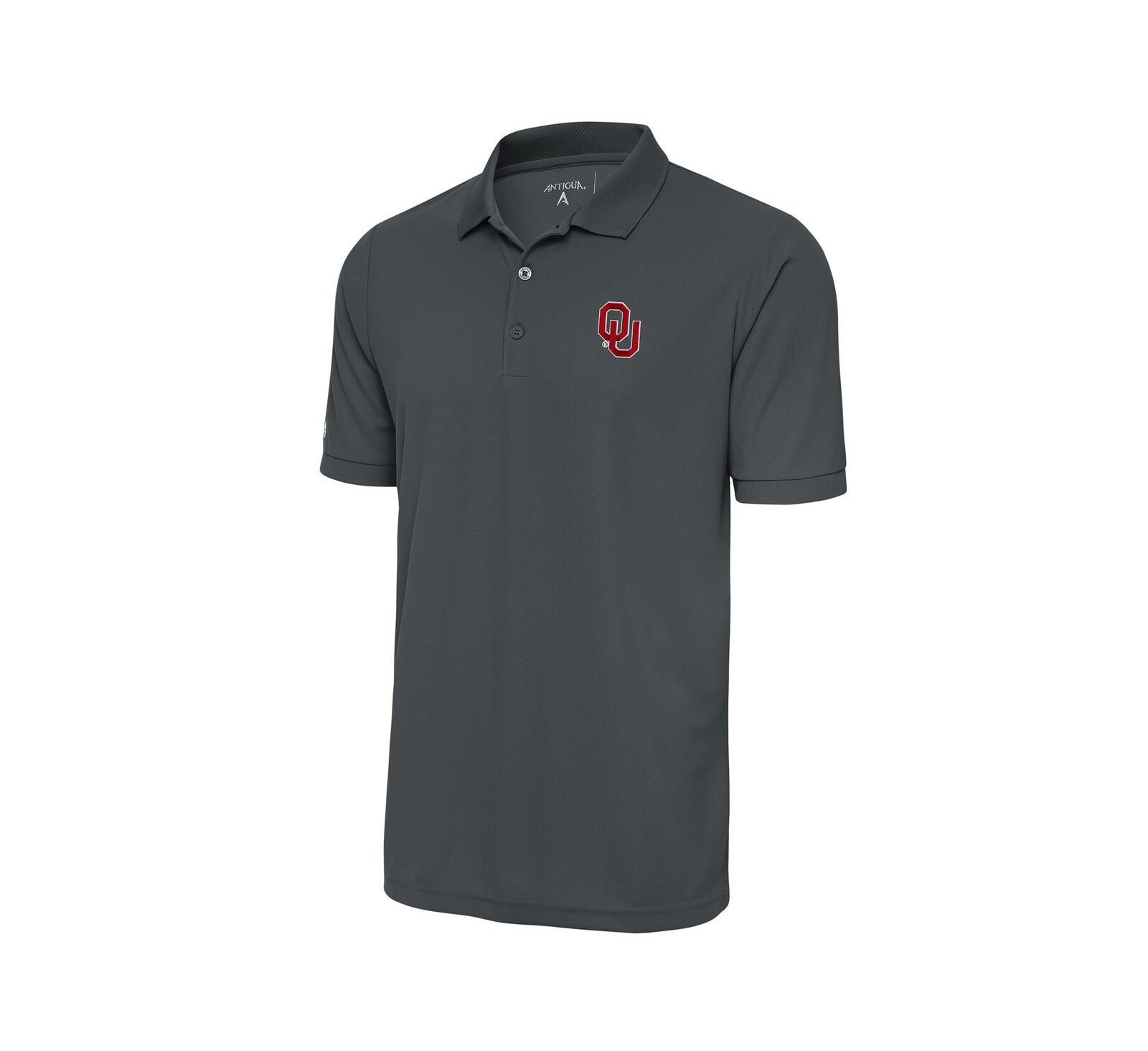 Antigua Men's Anthracite Oklahoma Sooners Legacy Pique Polo Shirt