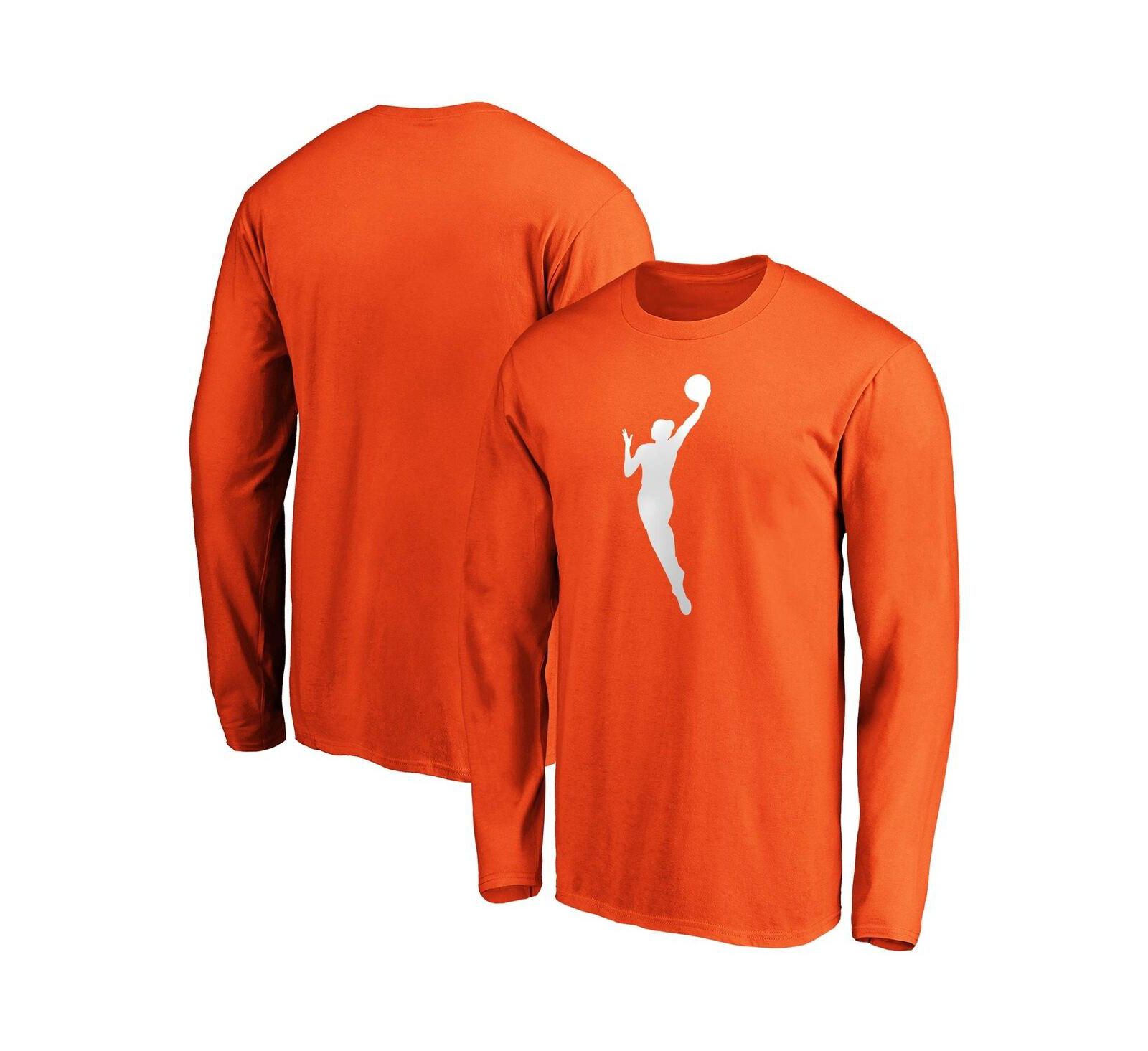 Мужская футболка Fanatics WNBA Primary Logo, оранжевая, с длинным рукавом