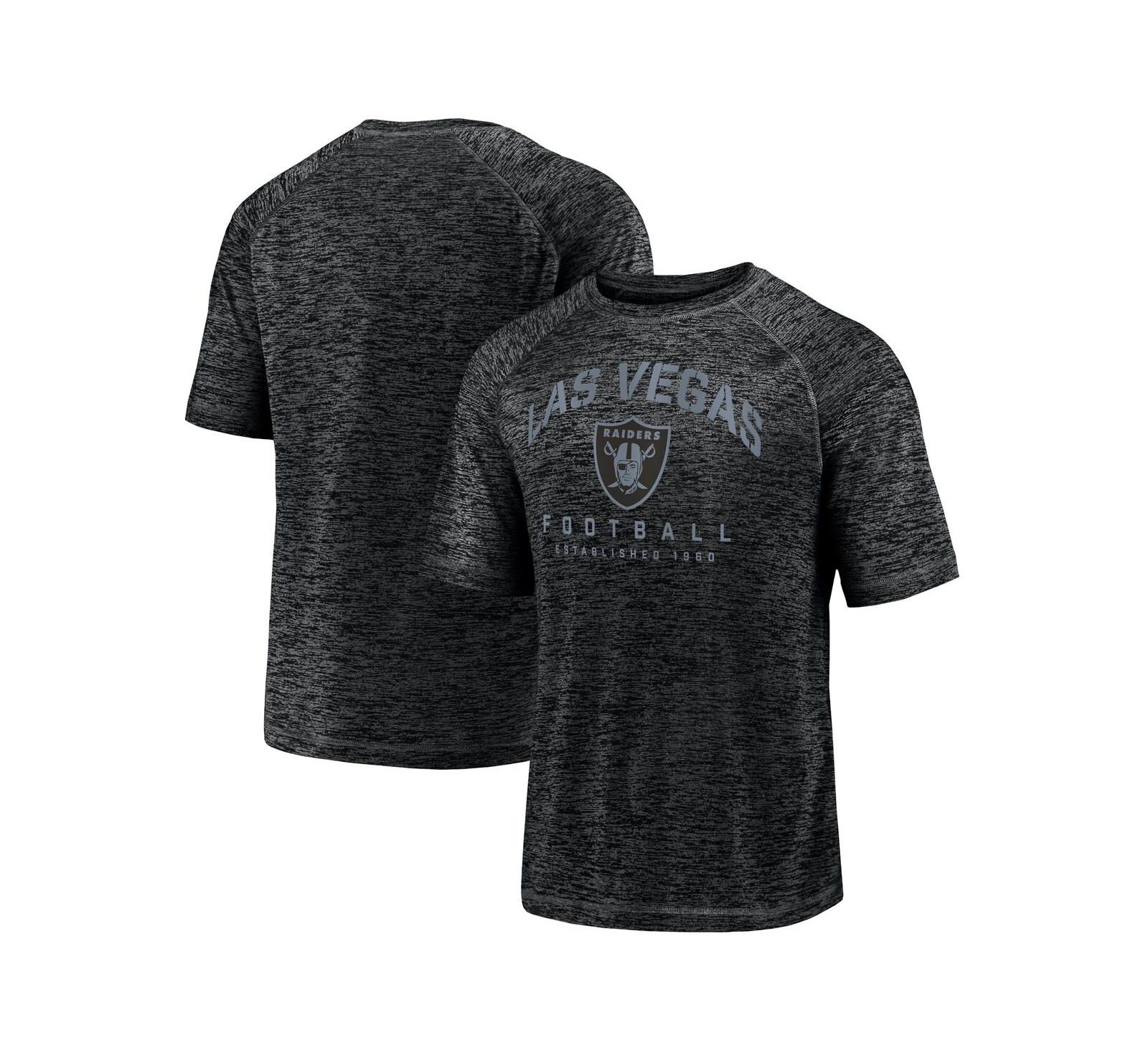 Футболка Fanatics Men's Black Las Vegas Raiders Shade Battle Ready Raglan Space-Dye