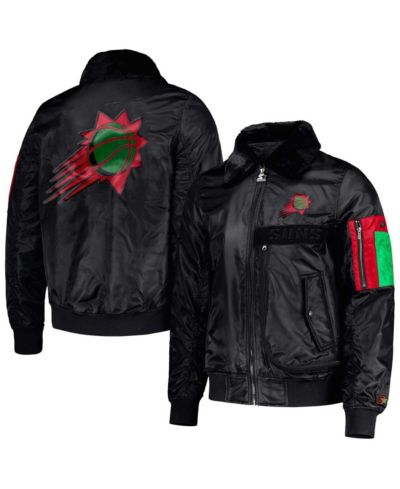 Starter x Ty Mopkins Мужская атласная куртка на молнии Phoenix Suns Black History Month, черная