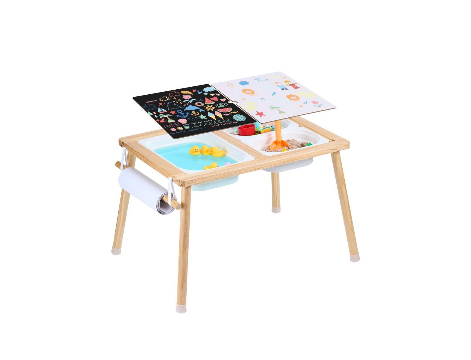 SUGIFT игровой стол для сенсорной деятельности детей с 3 контейнерами для хранения