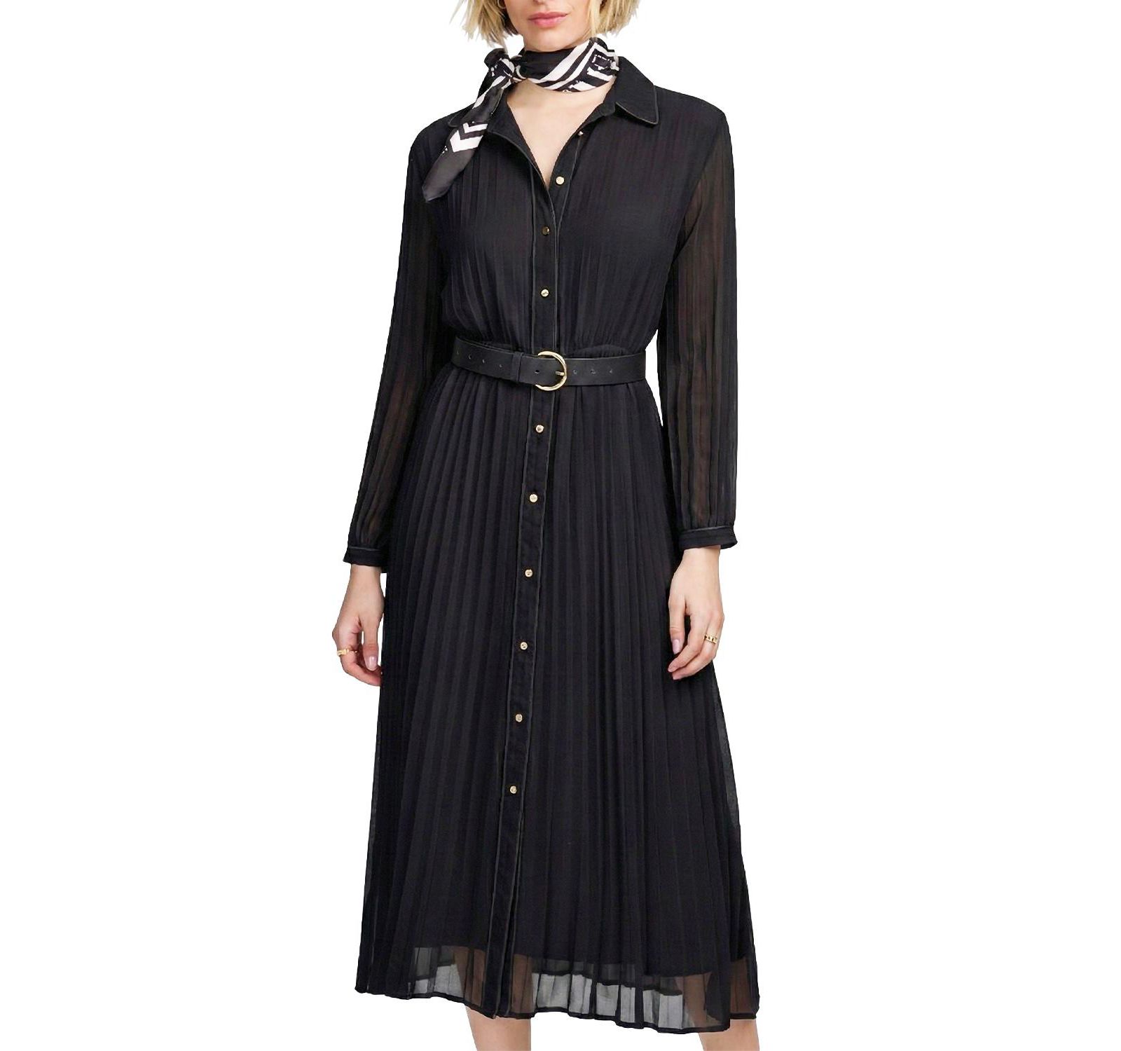Женское плиссированное платье ELLE Collection Woven Pleated