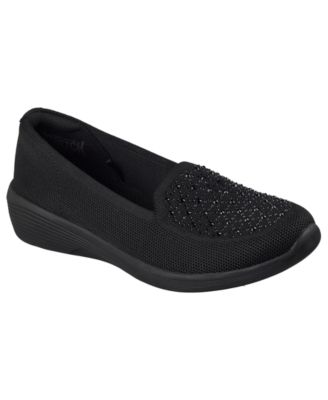 Skechers Women's Arya Moonlight Ray Sparkle Knit Memory Foam Loafers from Finish Line