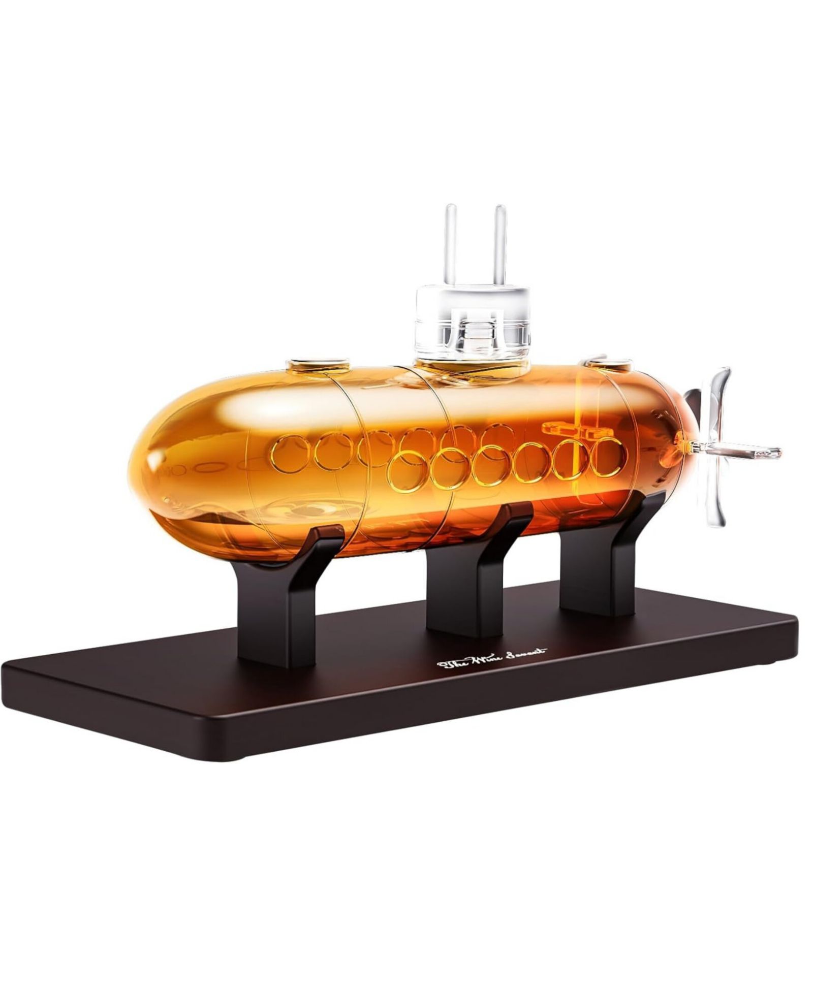 The Wine Savant Submarine 2-Piece Whiskey Decanter Set