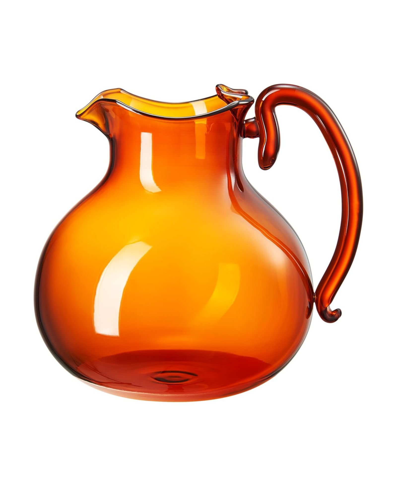 The Wine Savant Italian Design 20 oz. Amber Glass Pitcher