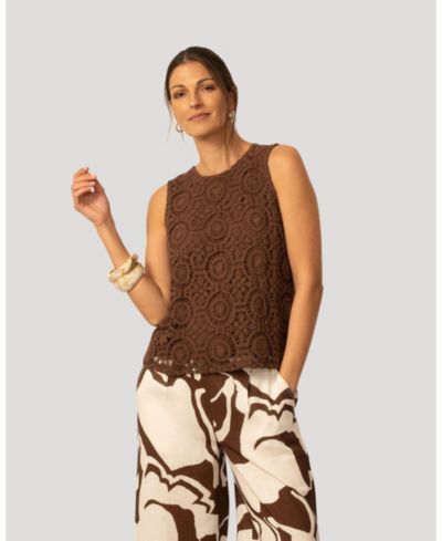 Женский трикотажный топ Cable & Gauge Crochet Knit