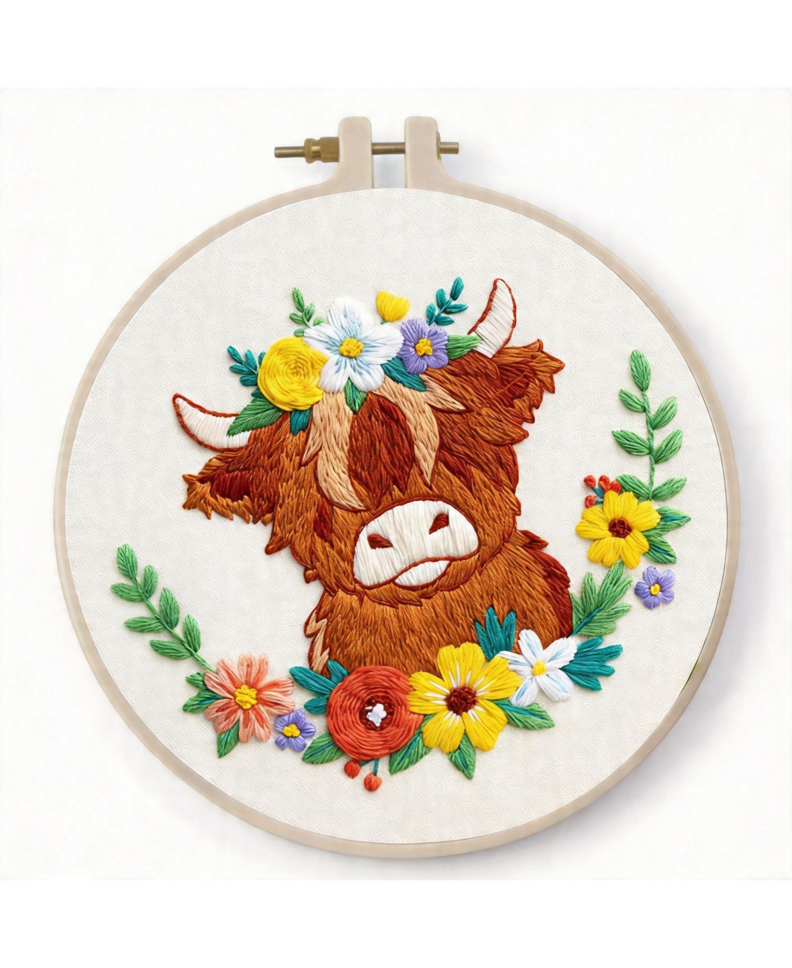 GNUADZ Набор для вышивания Highland Cow, 3 Pack