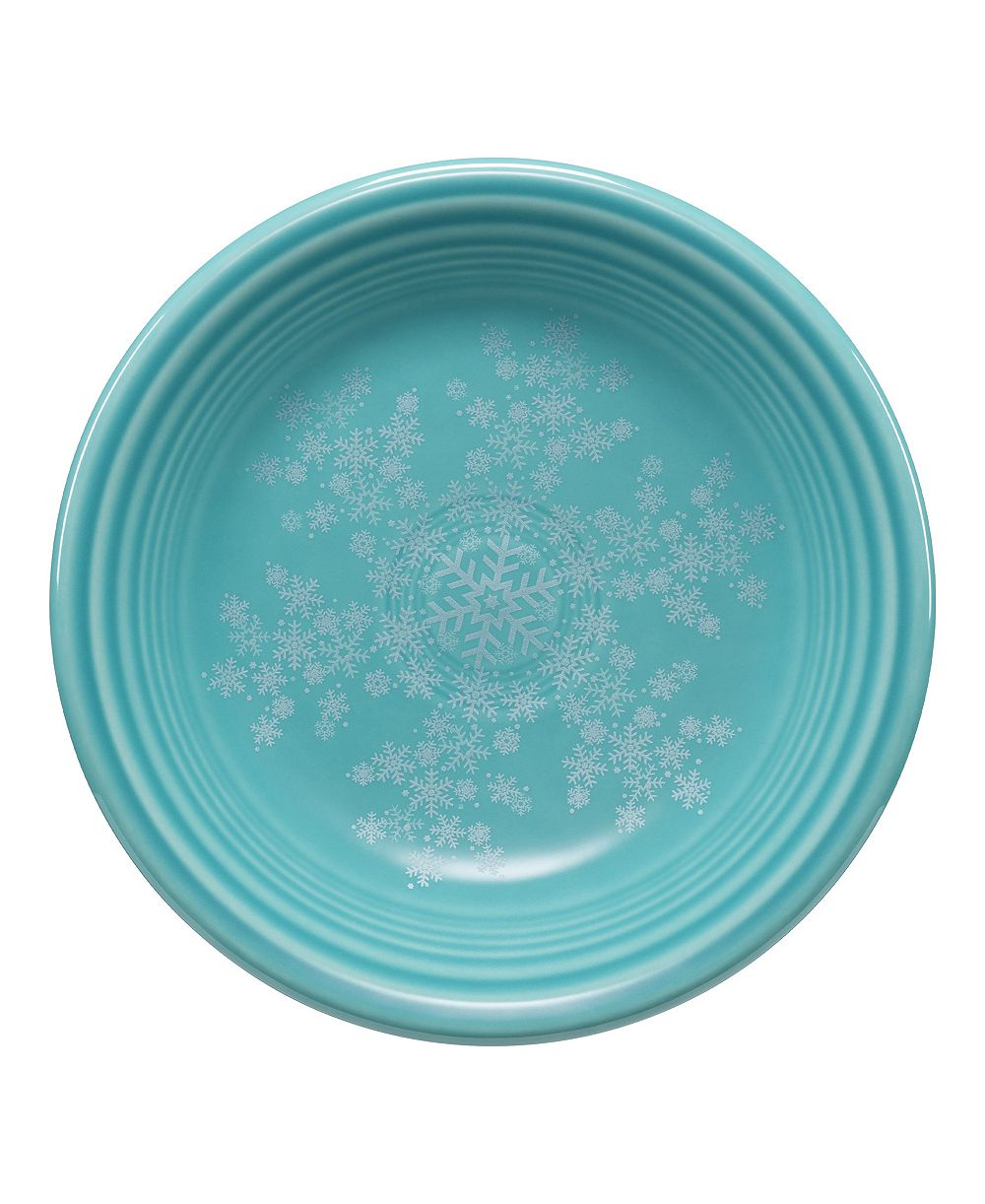 Fiesta салатная тарелка Classic Rim с тюркизовыми снежинками, эксклюзивно в Macy's
