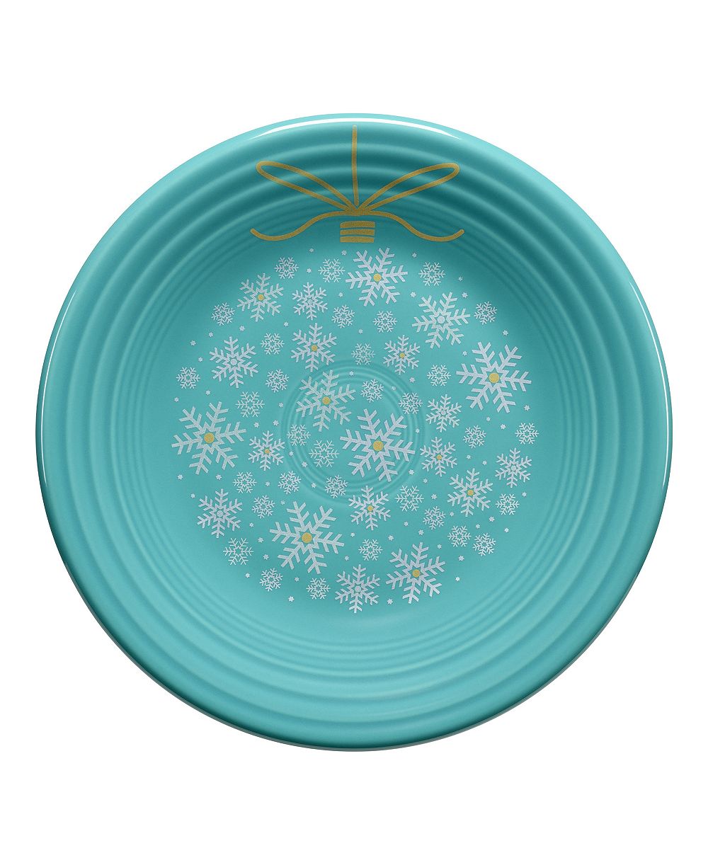 Fiesta Turquoise Snowflakes Luncheon Ornament Plate, Exclusively at Macy's