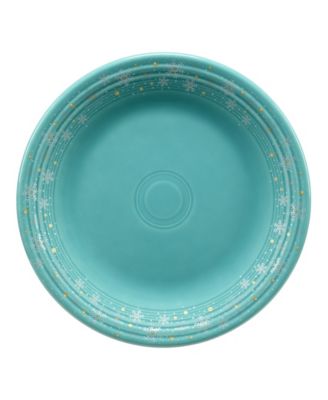 Fiesta Turquoise Snowflakes Classic Rim Dinner Plate, Exclusively at Macy's