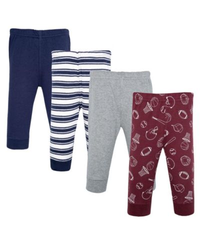 Hudson Baby Toddler Boys Hudson Cotton Pants and Leggings, Varsity Sports Stripe