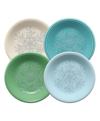 Fiesta Snowflakes Classic Rim Salad Plates, Set of 4, Exclusively at Macy's