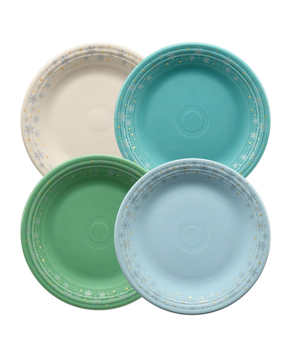 Fiesta Snowflakes Classic Rim Dinner Plates, Set of 4, Exclusively at Macy's