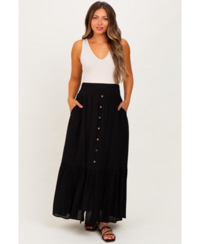 Pinkblush Женская макси-юбка Black Smocked Waist