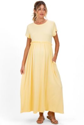 Pinkblush Women's Olive Ruffle Trim Maxi Dress