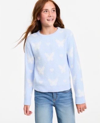 Epic Threads Girls' XS-XL Crewneck Butterfly Sweater, Macy's Exclusive