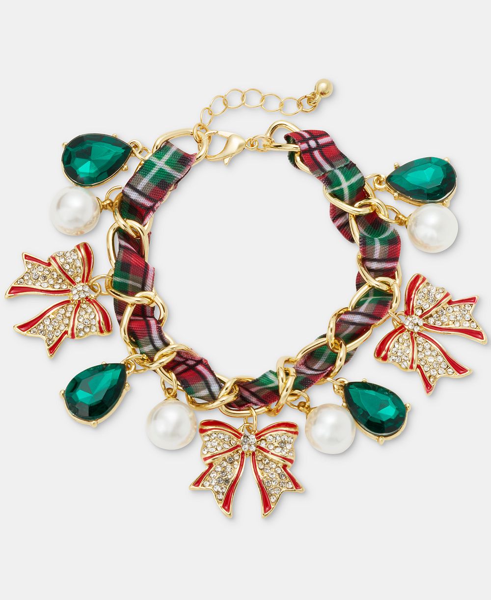 Браслет Holiday Lane Woven Ribbon Statement Charm