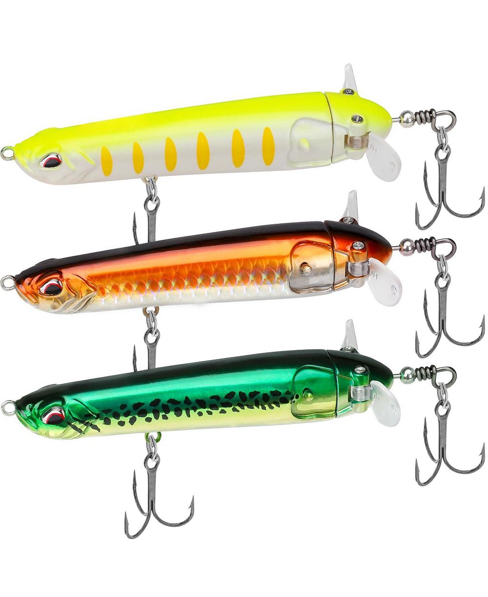 Рыболовная приманка GNUADZ Top Water Plopper с крючками BKK, поверхностная воблер
