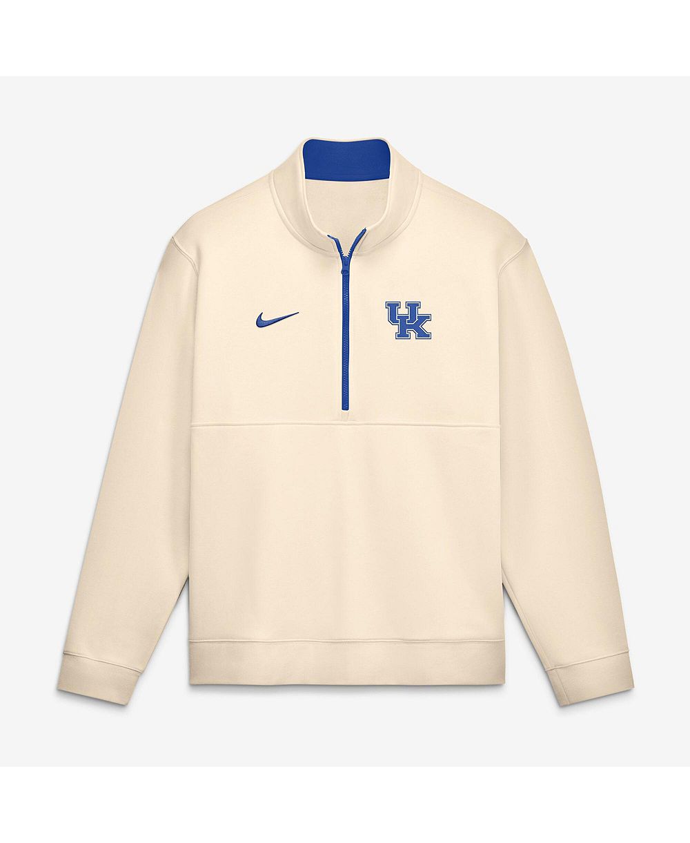 Мужской джемпер Nike Cream Kentucky Wildcats Primetime Club Fleece Half-zip Pullover