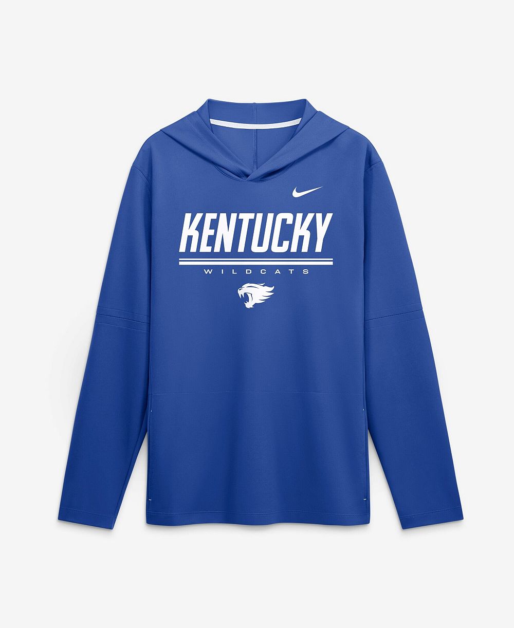 Худи Nike Men's Royal Kentucky Wildcats 2026 Sideline Lightweight Long Sleeve Dri-FIT