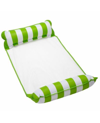 Lime green white stripe