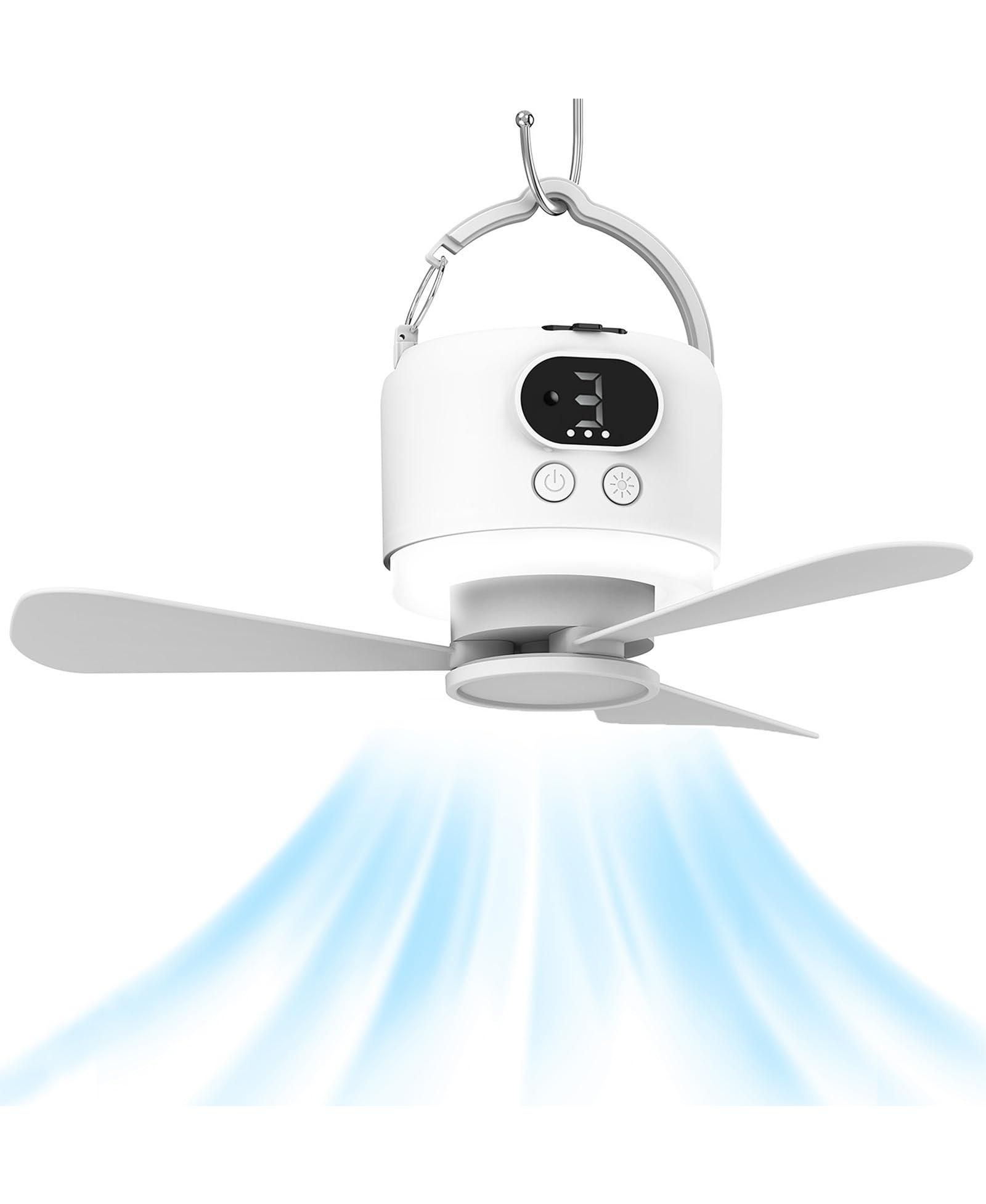 GNUADZ Wireless Portable Ceiling Fan Remote Camping Hook 10040mAh