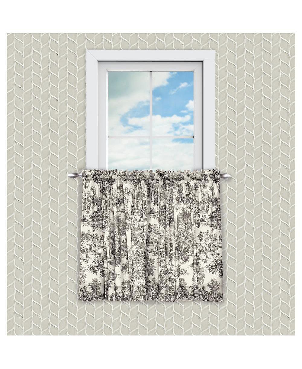 Шторы Ellis Curtain Victoria Park Toile Design Printed Room Darkening 2-Piece Window Rod Pocket Pair