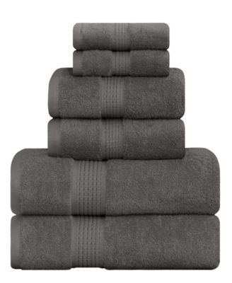 FEATHER & STITCH, NY Cotton Ultra-Soft Absorbent 6-Piece Towel Set