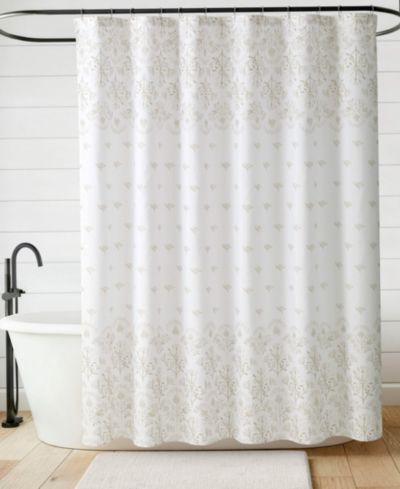 Jessica Simpson Fabric 13-Piece Shower Curtain Set With Hooks