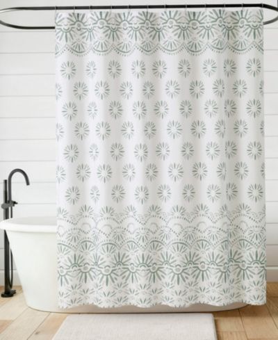 Jessica Simpson Fabric 13-Piece Shower Curtain Set With Hooks