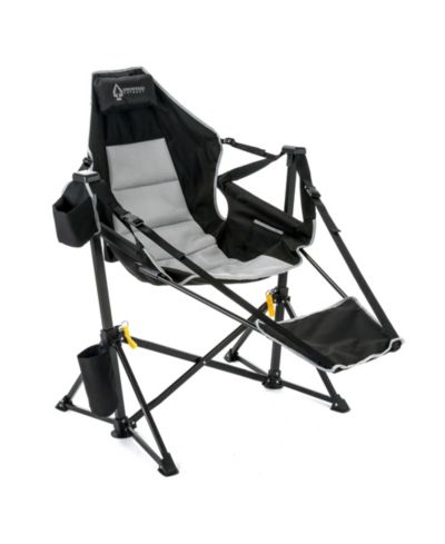 Комплект из 2 складных походных кресел-гамаков ARROWHEAD OUTDOOR с откидной подножкой, мягкой подголовником и 2 держателями для стаканов, выдерживает 300lbs