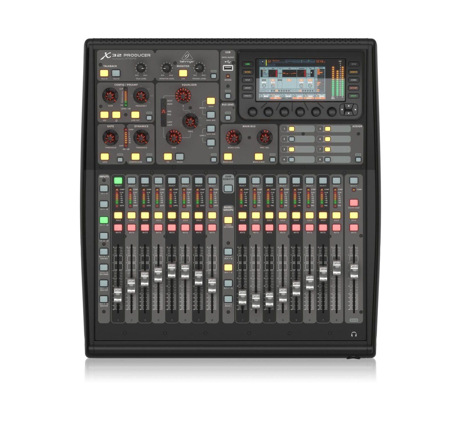 Цифровой микшерный пульт Behringer X32 PRODUCER 40-входной, 25-шинов, монтируемый в стойку