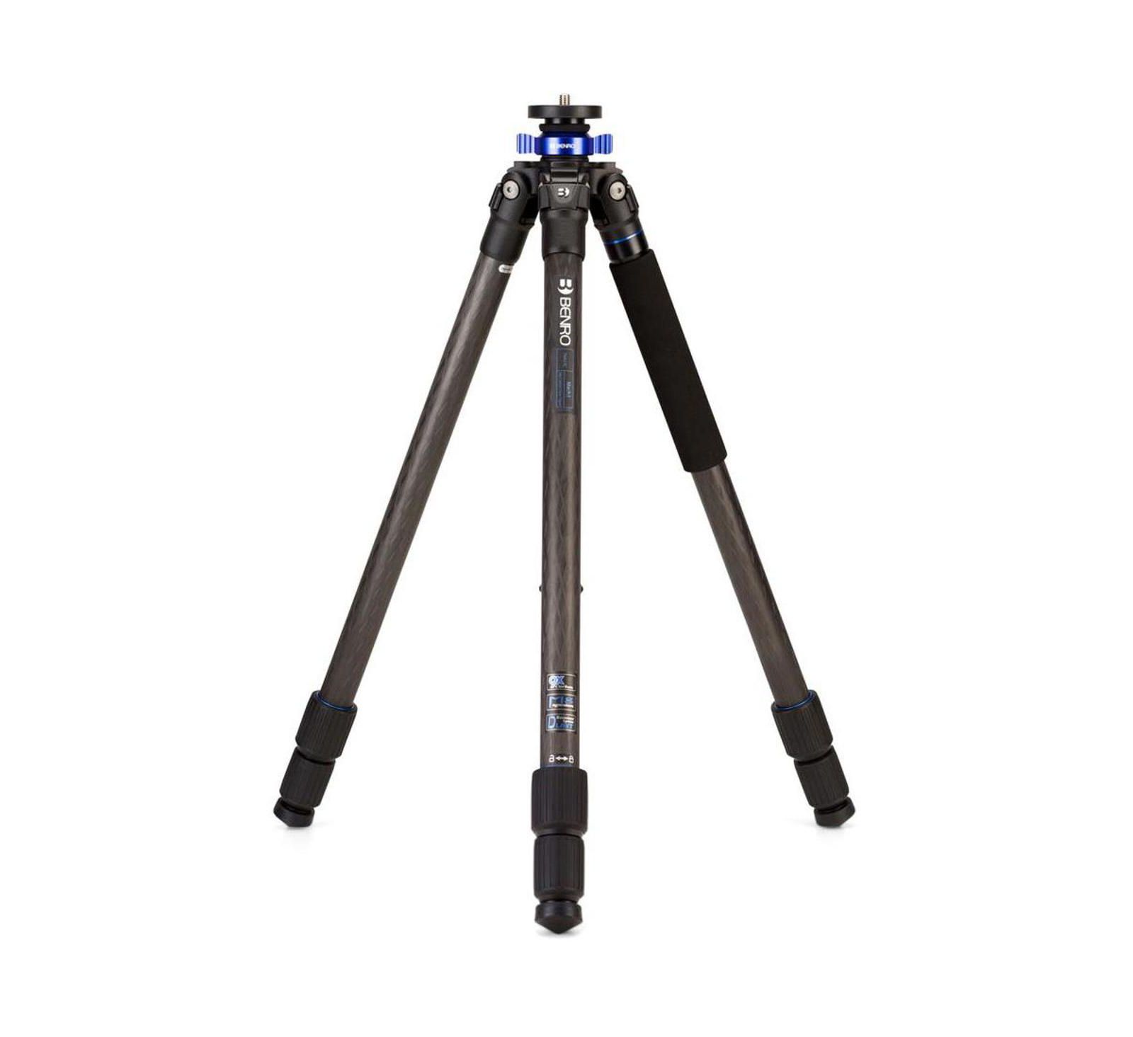 Benro Mach3 TMA27C Series 2 3-Section 9X Carbon Fiber Tripod/Monopod, Twist Lock