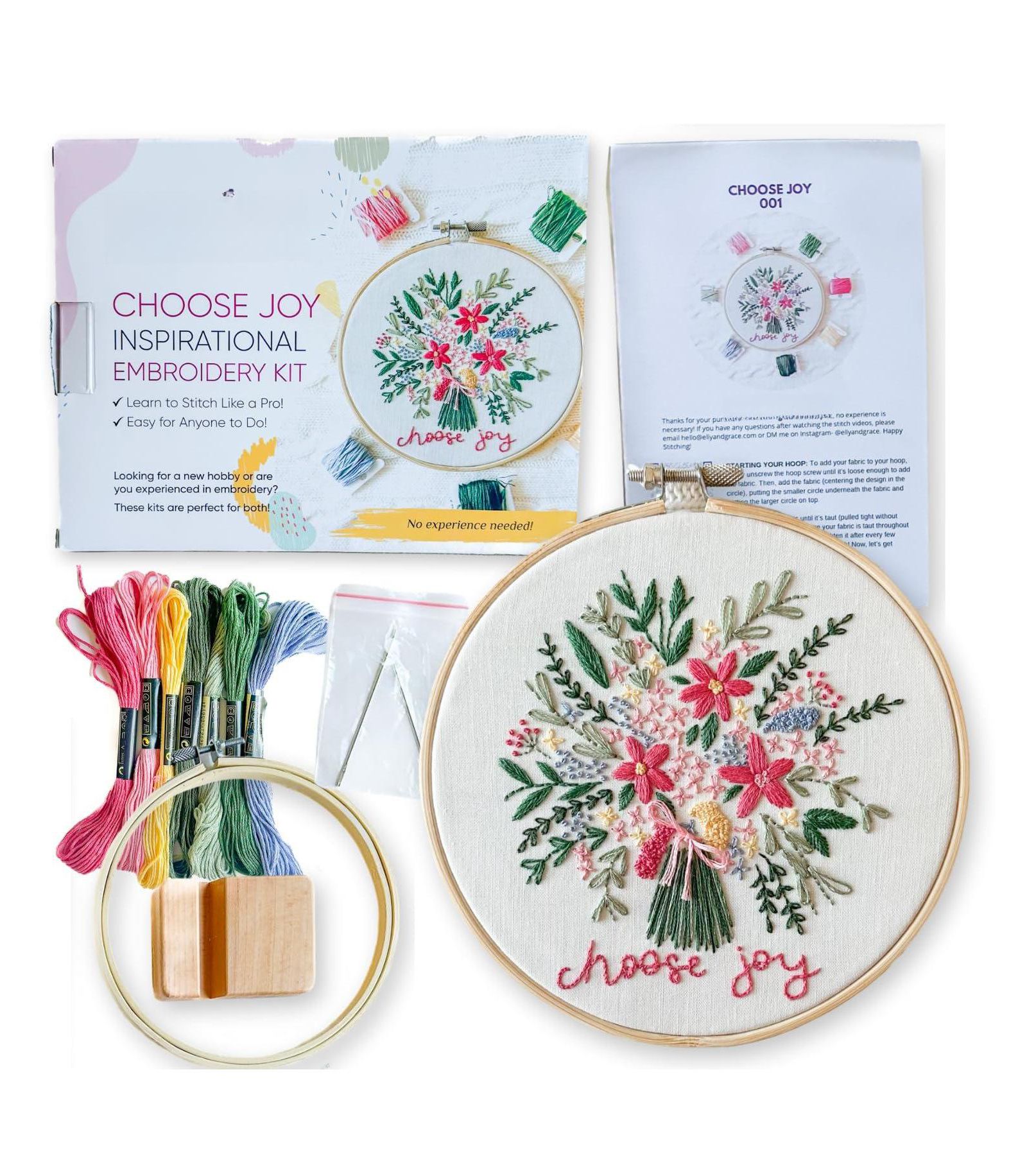 Набор для вышивания GNUADZ Elly Grace Hoop Kit