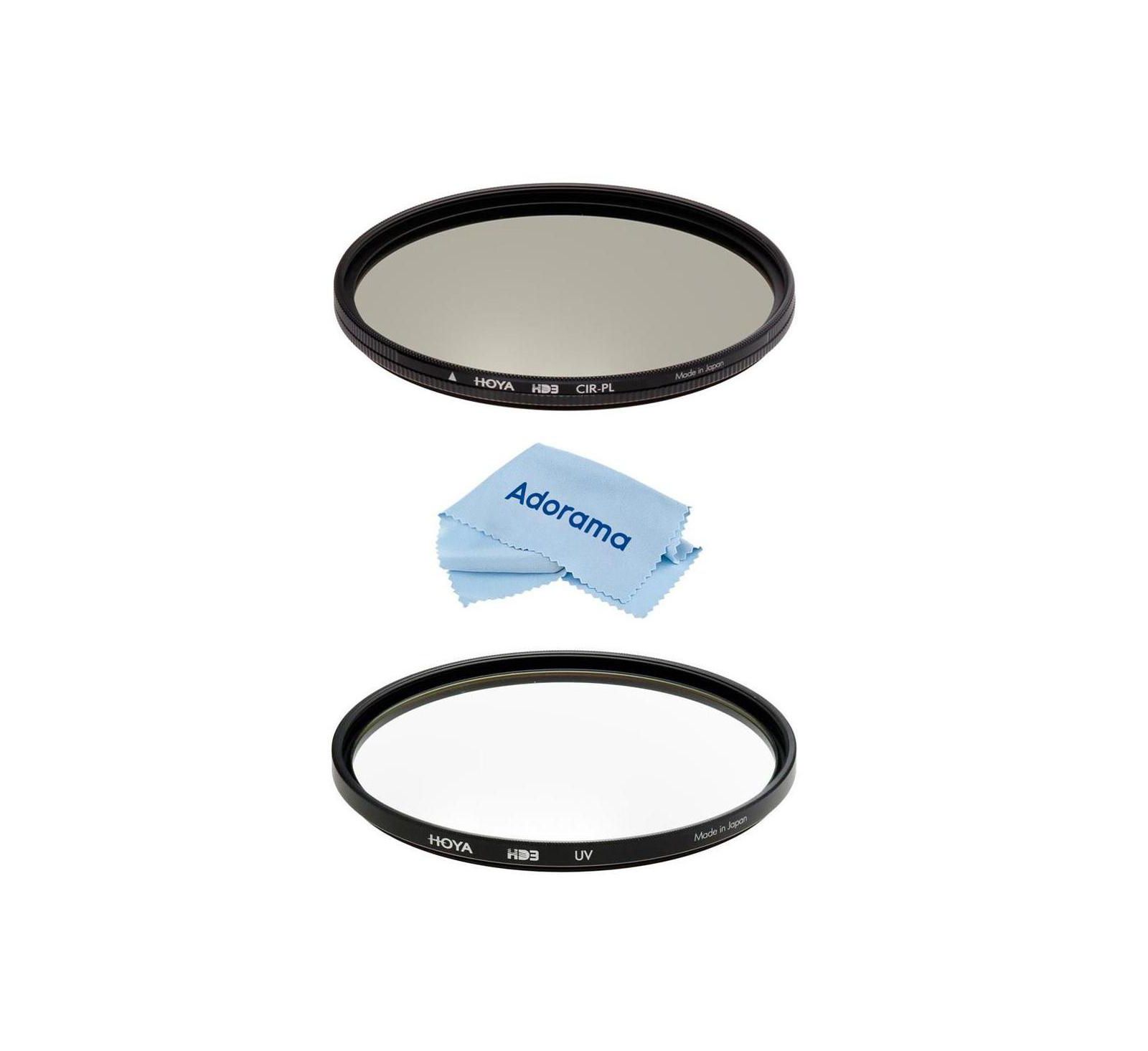 Комплект фильтров Hoya 82mm HD3 UV и круговой поляризационный фильтр с салфеткой из микрофибры