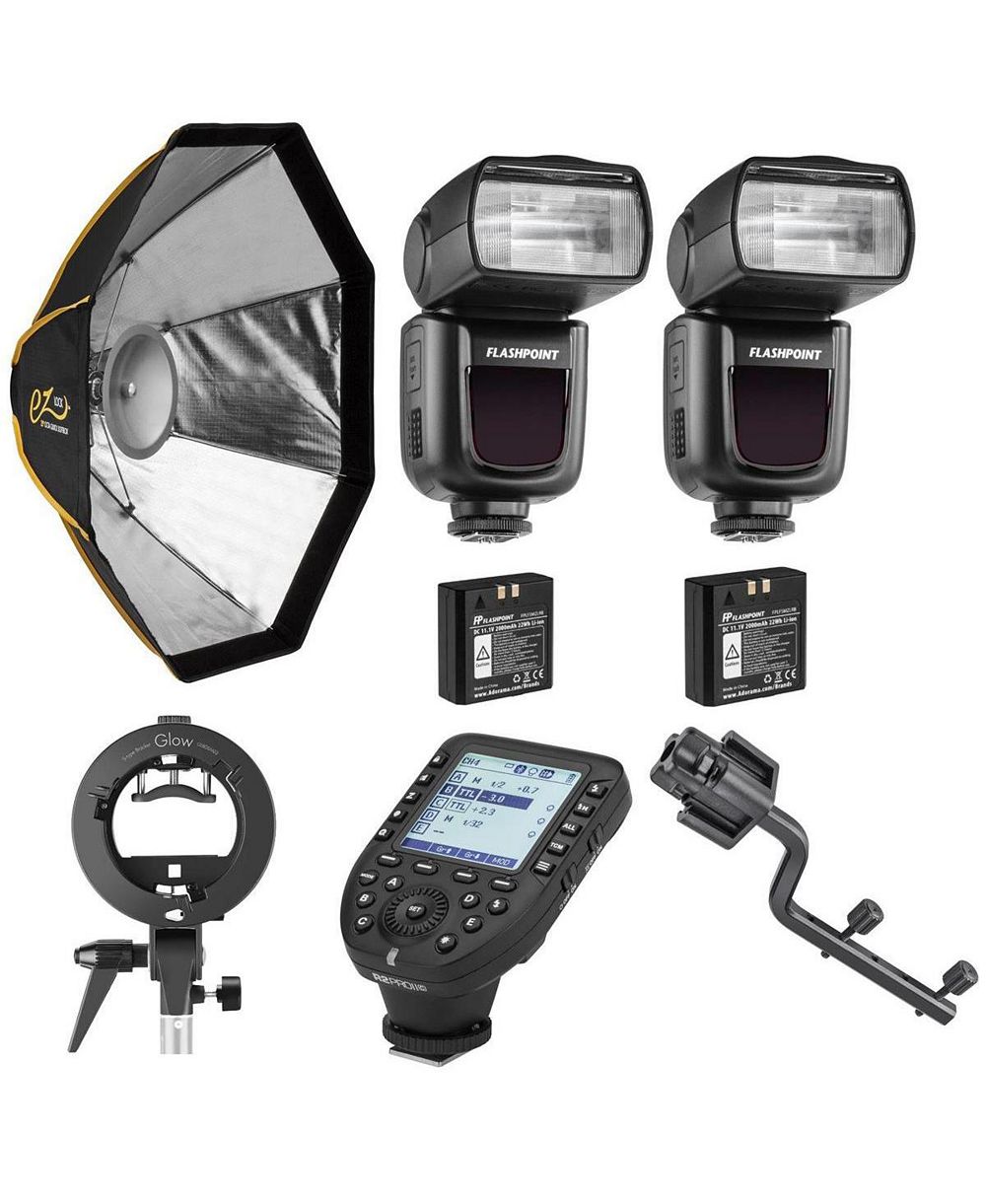 Flashpoint Zoom Li-Ion R2 TTL Flash Kit, R2 Pro Mark II  25" Softbox