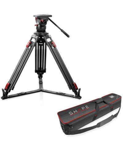 Shape Pro Video Carbon Fiber Fluid-Head Tripod, 33 lbs Payload Capacity