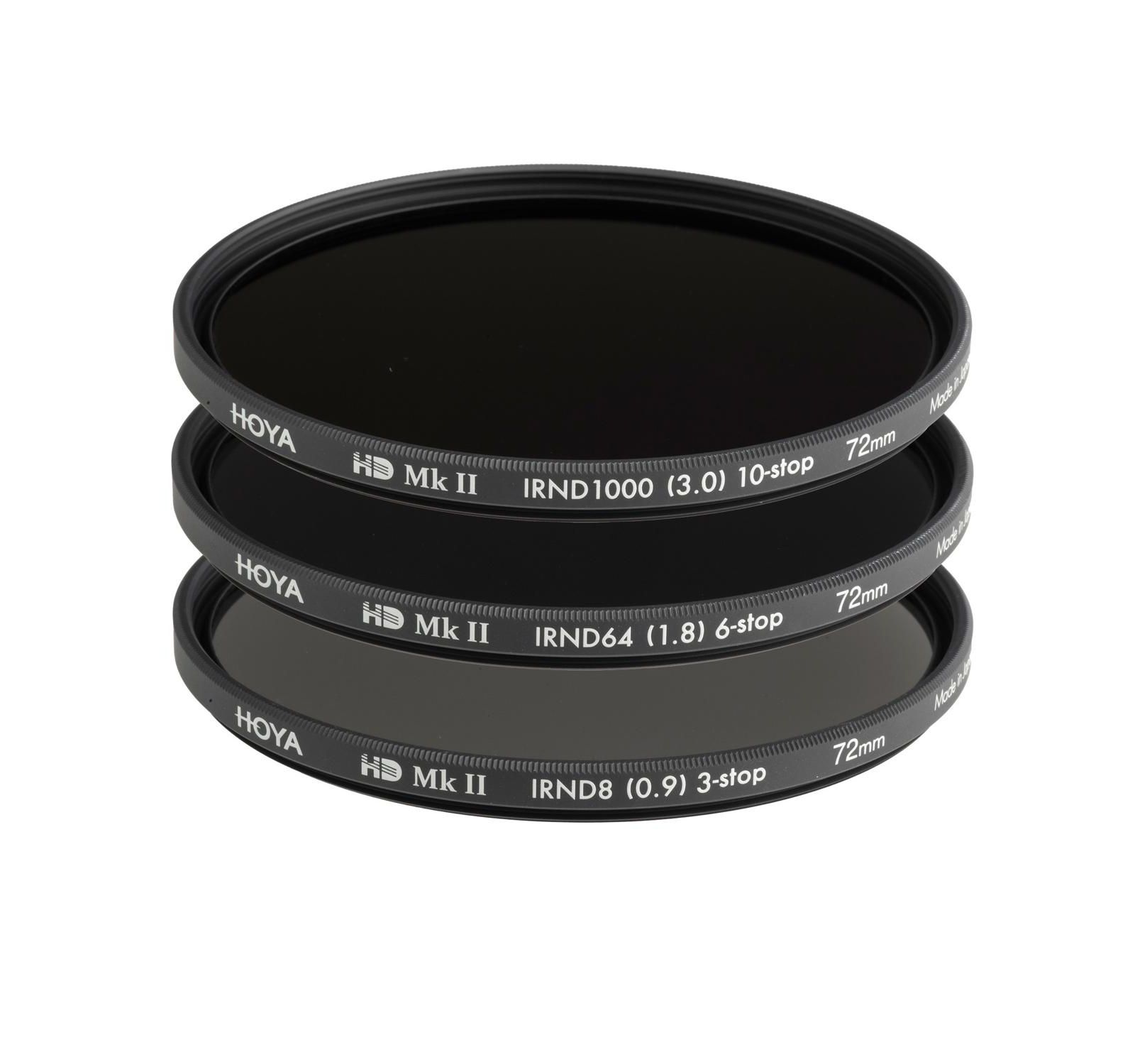 Hoya 72mm HD Mk II IRND Infrared-Blocking Light-leak-Proof Neutral Density Filters, 3-Piece Set