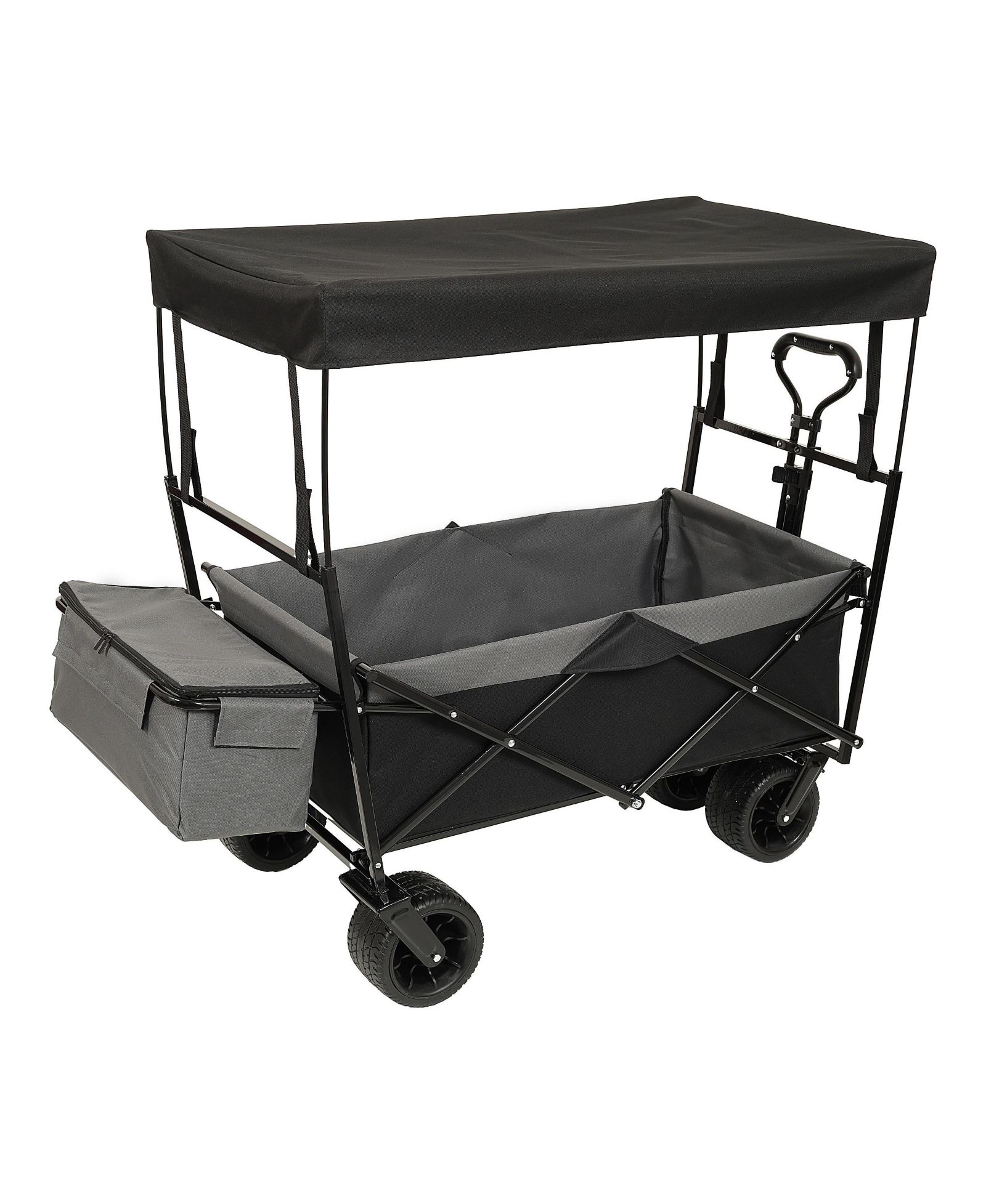 Mondawe 480lbs Collapsible Storage Wagon Utility Carts w/ Mosquito Net, Ice Pack, Removable Canopy