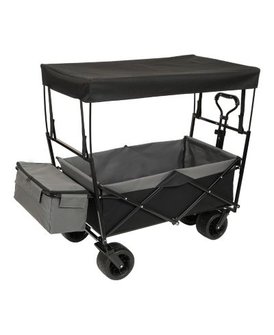 Mondawe 480lbs Collapsible Storage Wagon Utility Carts w/ Mosquito Net, Ice Pack, Removable Canopy