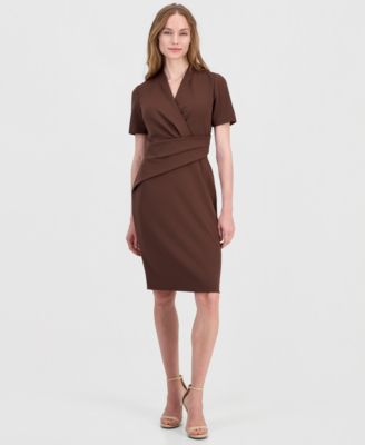 Женское платье Anne Klein Surplice V-Neck Scuba Crepe