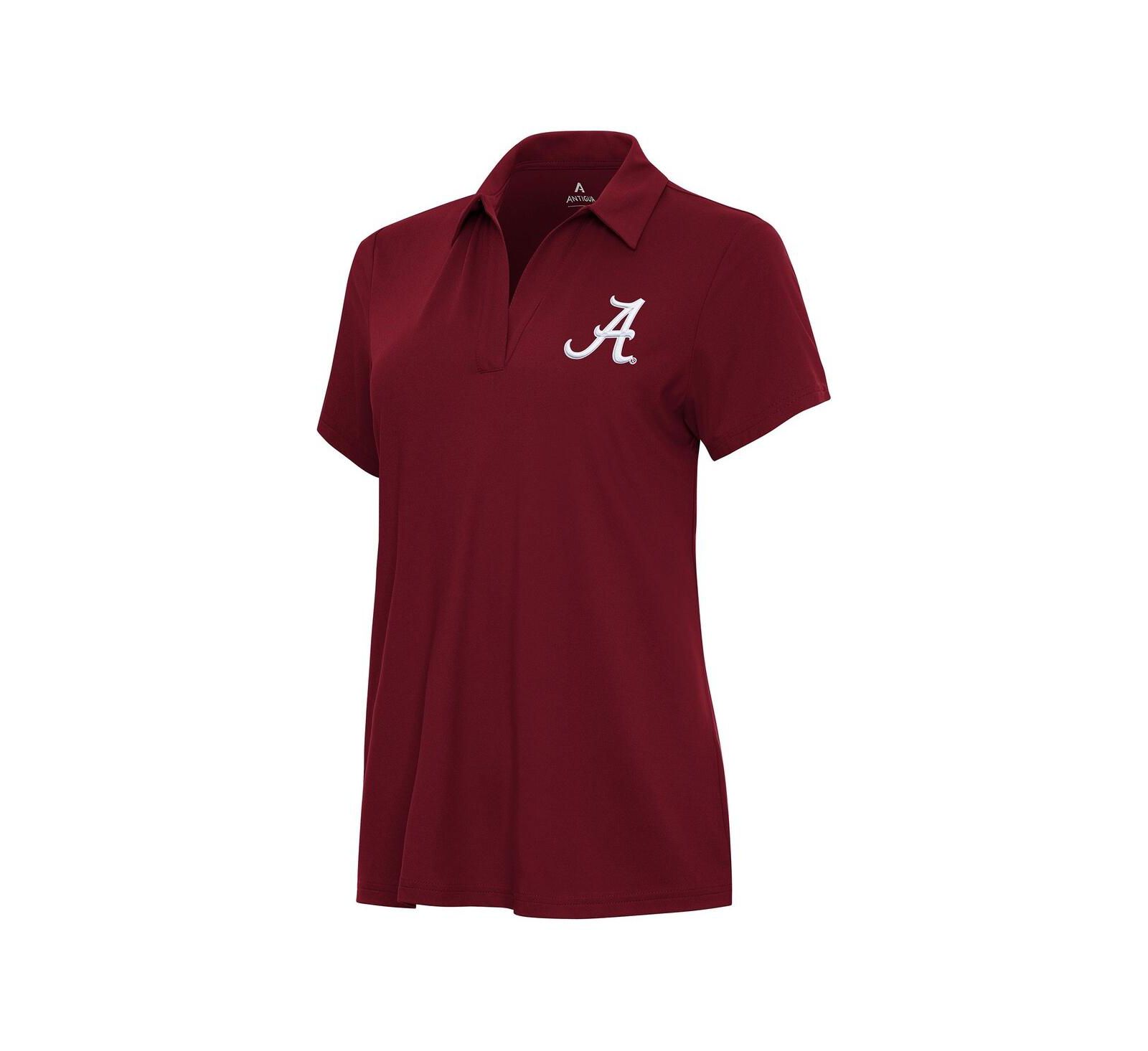 Antigua Женская рубашка-поло Alabama Crimson Tide, малиновый цвет